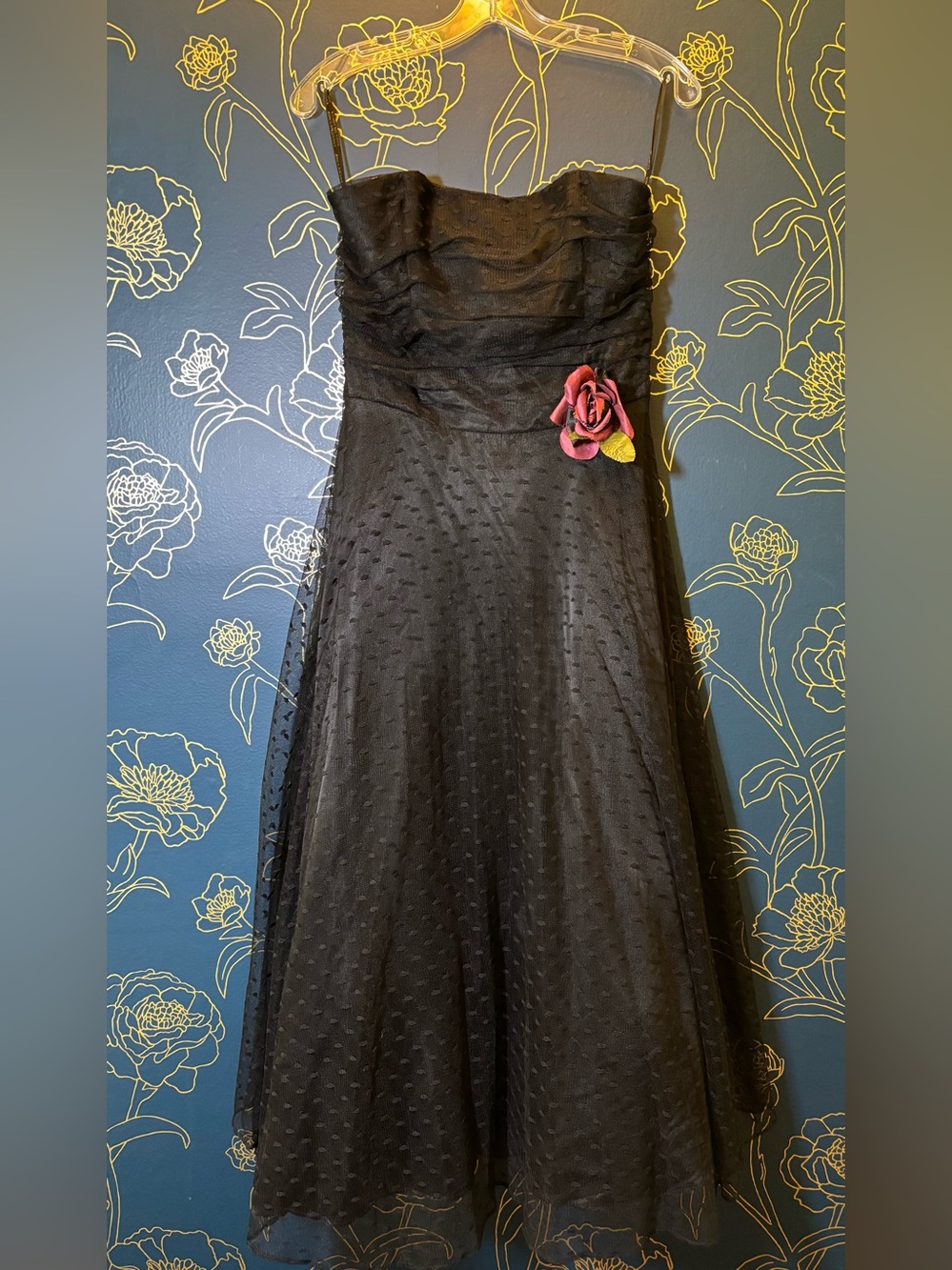 Jessica McClintock SCOTT MCCLINTOCK Gunne Sax VINTAGE MESH CORSET DRESS tulle
